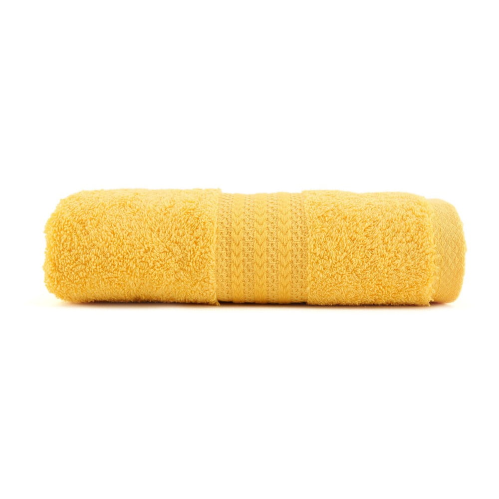 Žltý uterák z čistej bavlny Sunny 50 x 90 cm