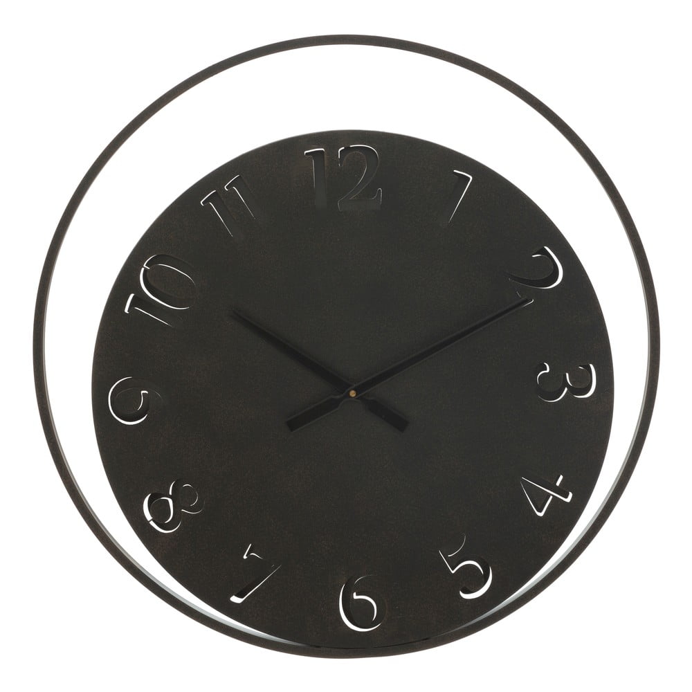 Čierne nástenné hodiny Mauro Ferretti Circle ⌀ 60 cm