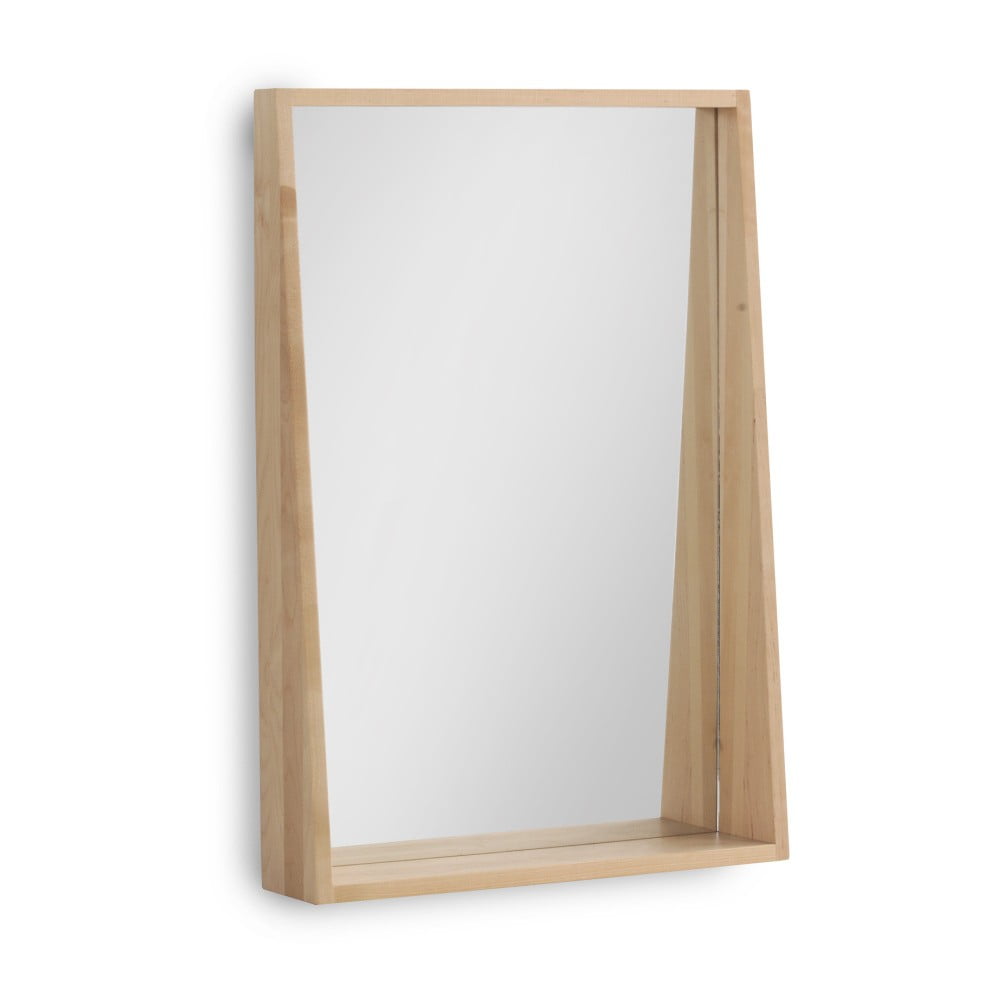 Nástenné zrkadlo z brezového dreva Geese Pure 65 × 45 cm