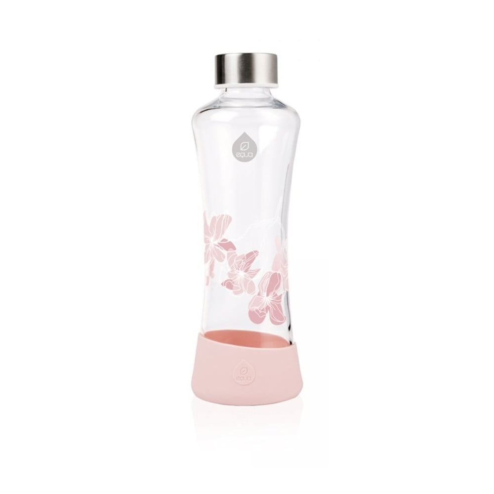 Ružová sklenená fľaša Equa Urban Jungle Magnolia 550 ml