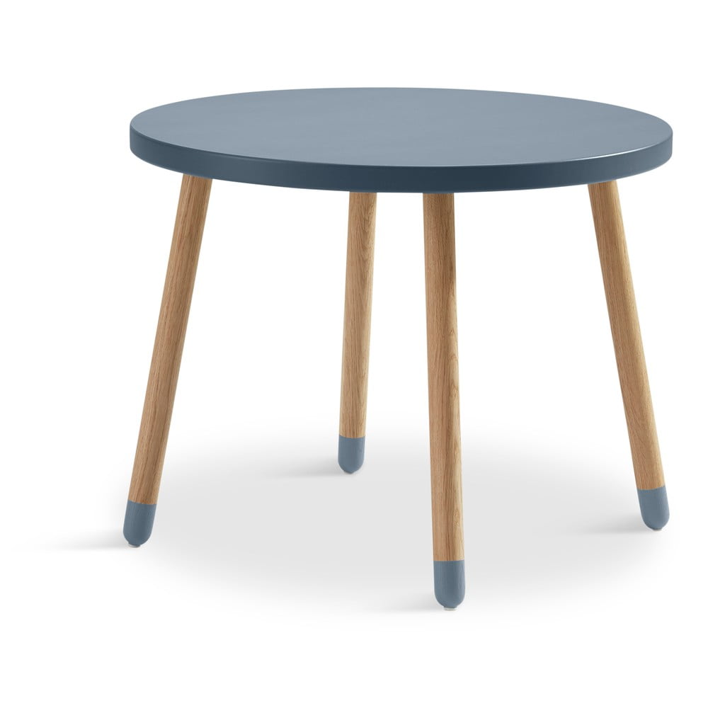 Modrý detský stolík Flexa Dots ø 60 cm