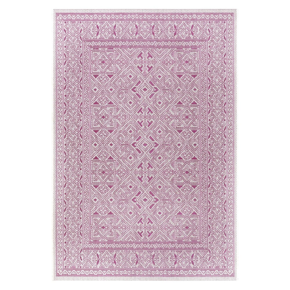 Fialovo-béžový vonkajší koberec NORTHRUGS Cuadrado 200 x 290 cm