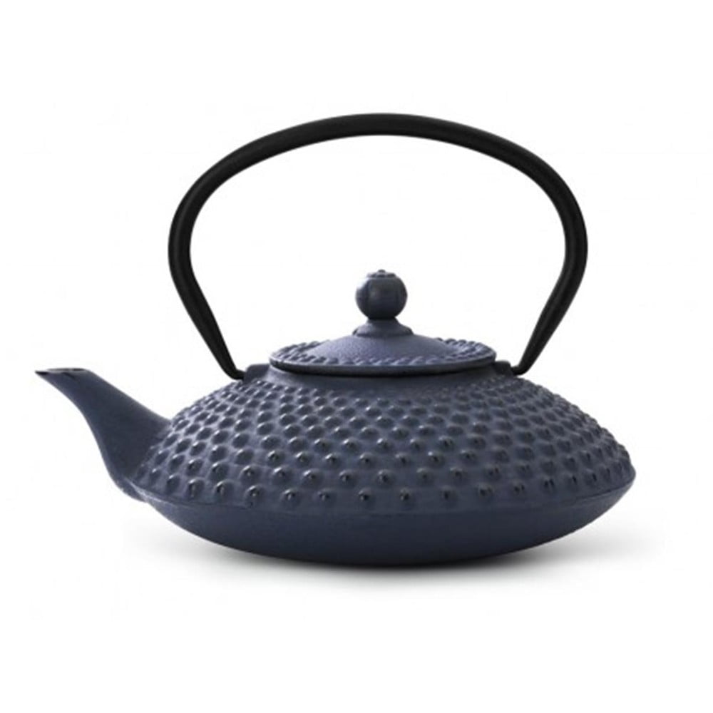 Modrá liatinová kanvica so sitkom na sypaný čaj Bredemeijer Xilin 125 l