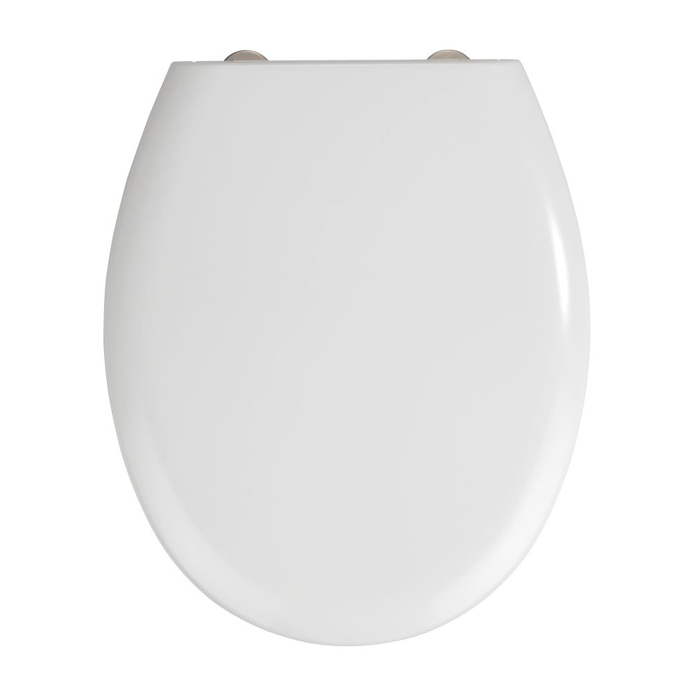 Biele WC sedadlo s jednoduchým zatváraním Wenko Rieti 445 x 37 cm