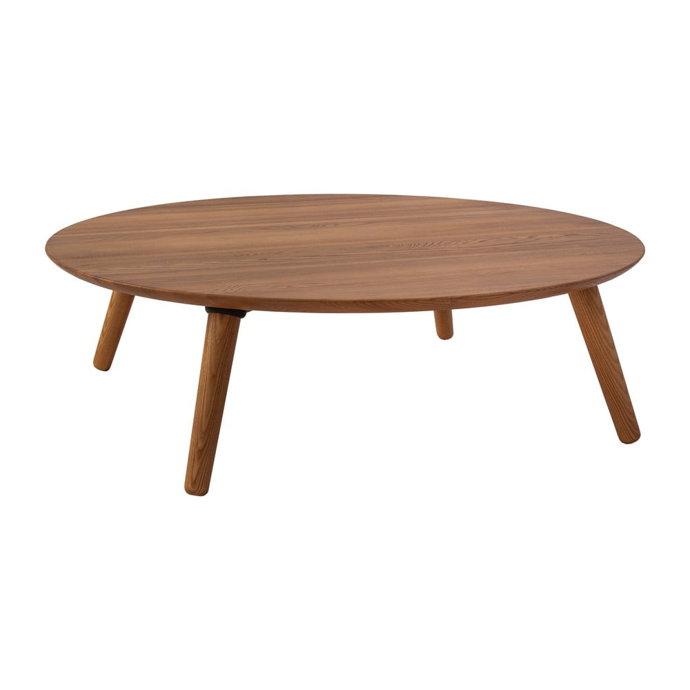 Konferenčný stolík z jaseňového dreva Ragaba Contrast Slice ⌀ 100 cm