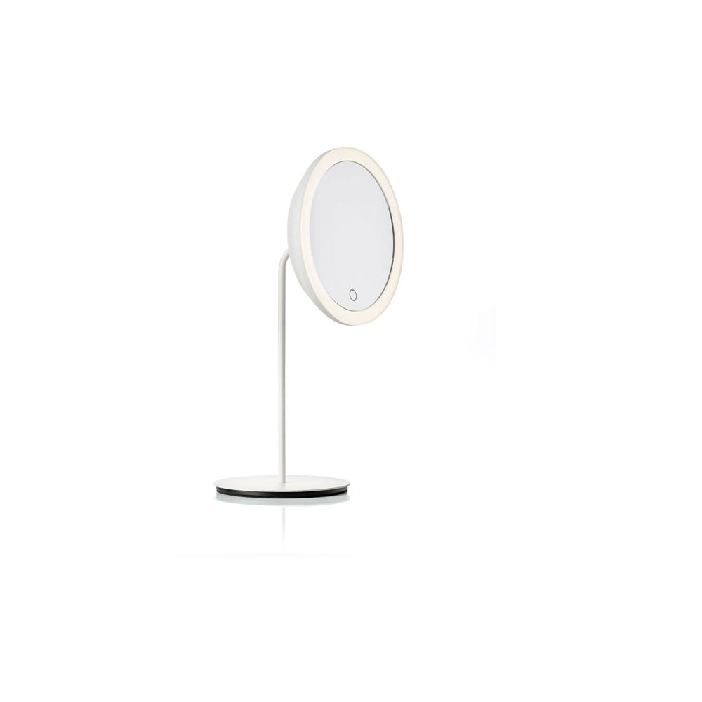 Biele kozmetické zrkadlo Zone Eve ø 18 cm