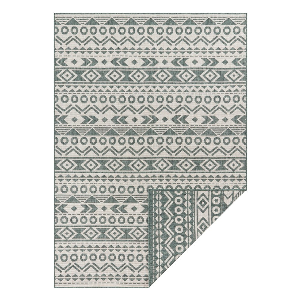 Zeleno-biely vonkajší koberec Ragami Roma 80 x 150 cm