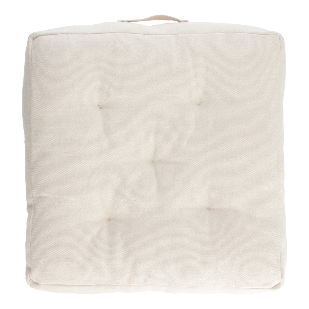 Biely bavlnený sedák Kave Home Sarit 60 x 60 cm