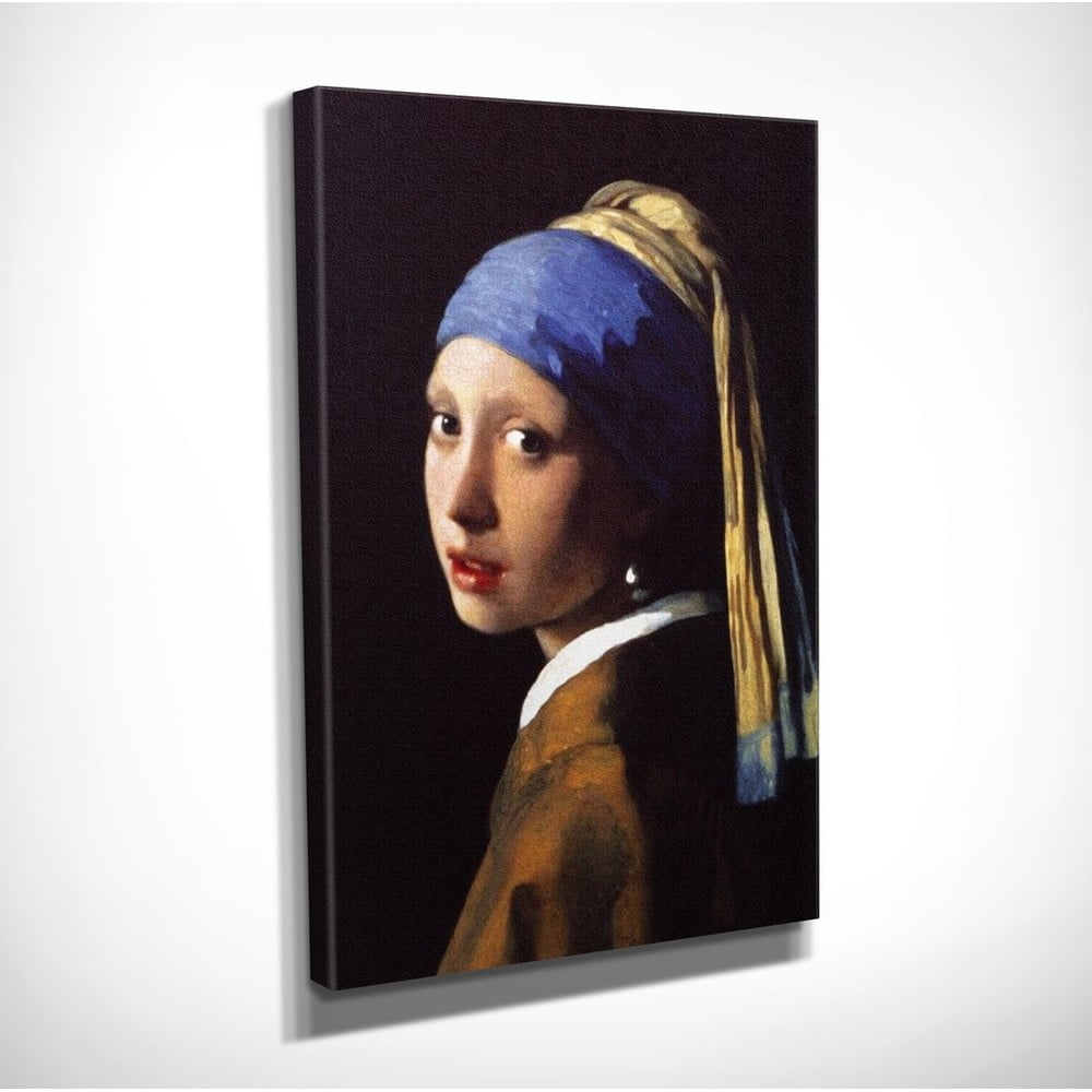 Nástenná reprodukcia na plátne Johannes Vermeer The Girl with Pearl 30 × 40 cm