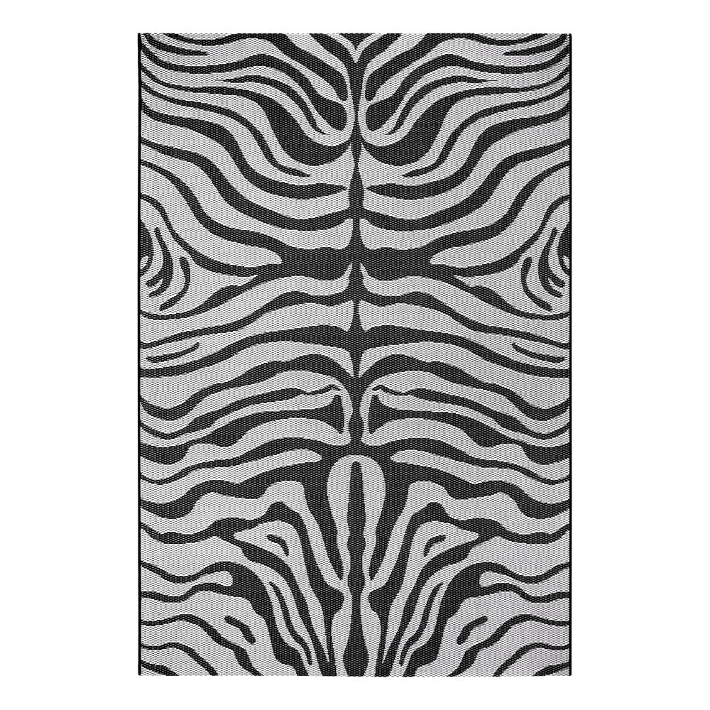 Čierno-sivý vonkajší koberec Ragami Safari 80 x 150 cm