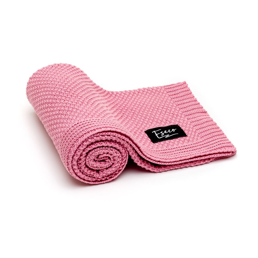 Ružová detská pletená deka ESECO Spring 80 x 100 cm
