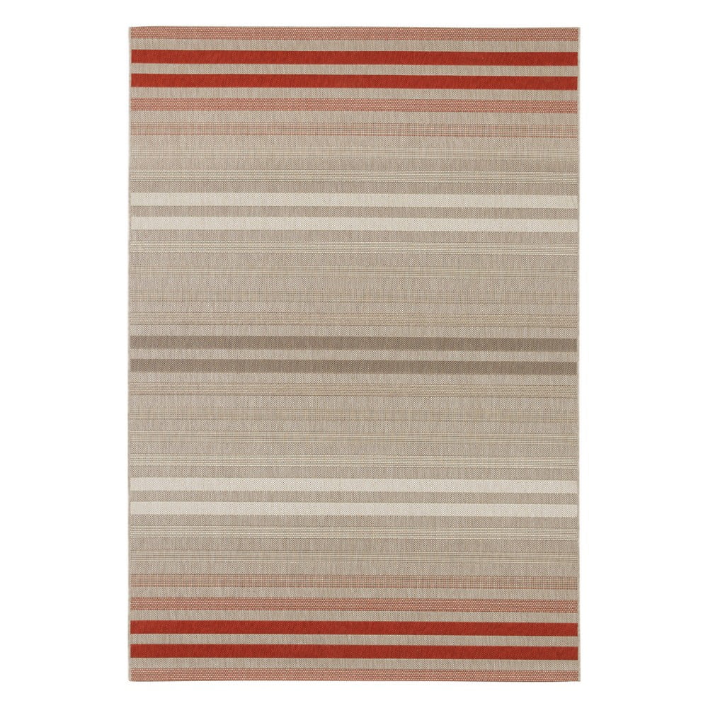 Červeno-krémový vonkajší koberec NORTHRUGS Paros 200 x 290 cm