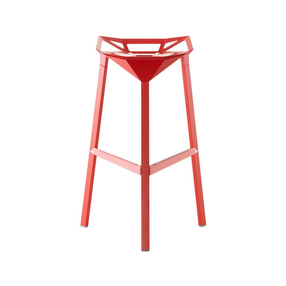 Červená barová stolička Magis Officina výška 84 cm