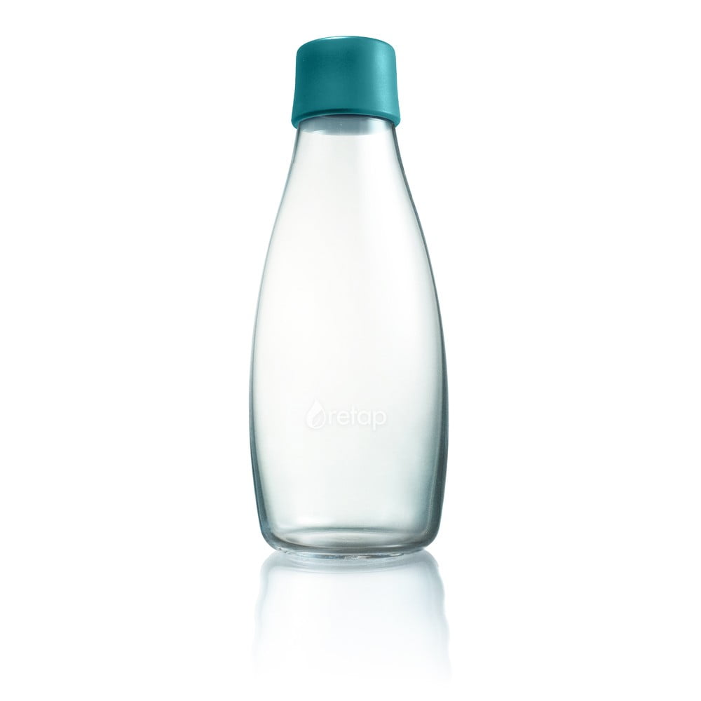Tmavotyrkysová sklenená fľaša ReTap s doživotnou zárukou 500 ml