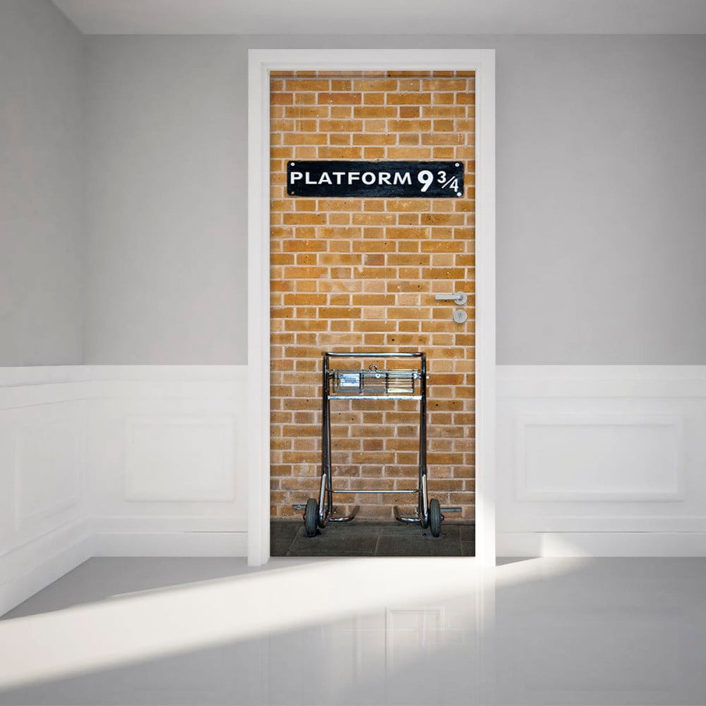 Adhezívna samolepka na dvere Ambiance Harry Potter Platform 83 x 204 cm