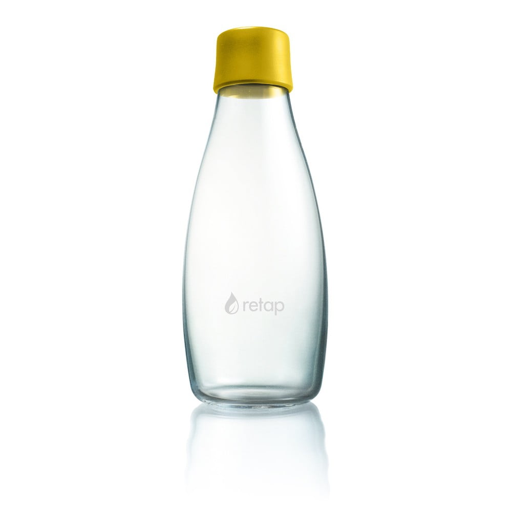 Tmavožltá sklenená fľaša ReTap s doživotnou zárukou 500 ml