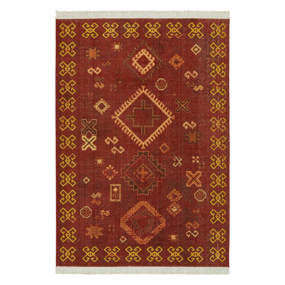 Červený koberec s podielom recyklovanej bavlny Nouristan 120 x 170 cm