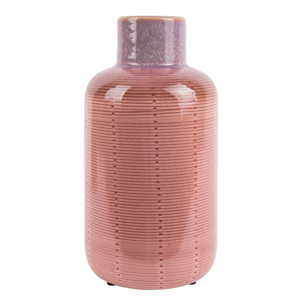 Ružová keramická váza PT LIVING Bottle výška 23 cm