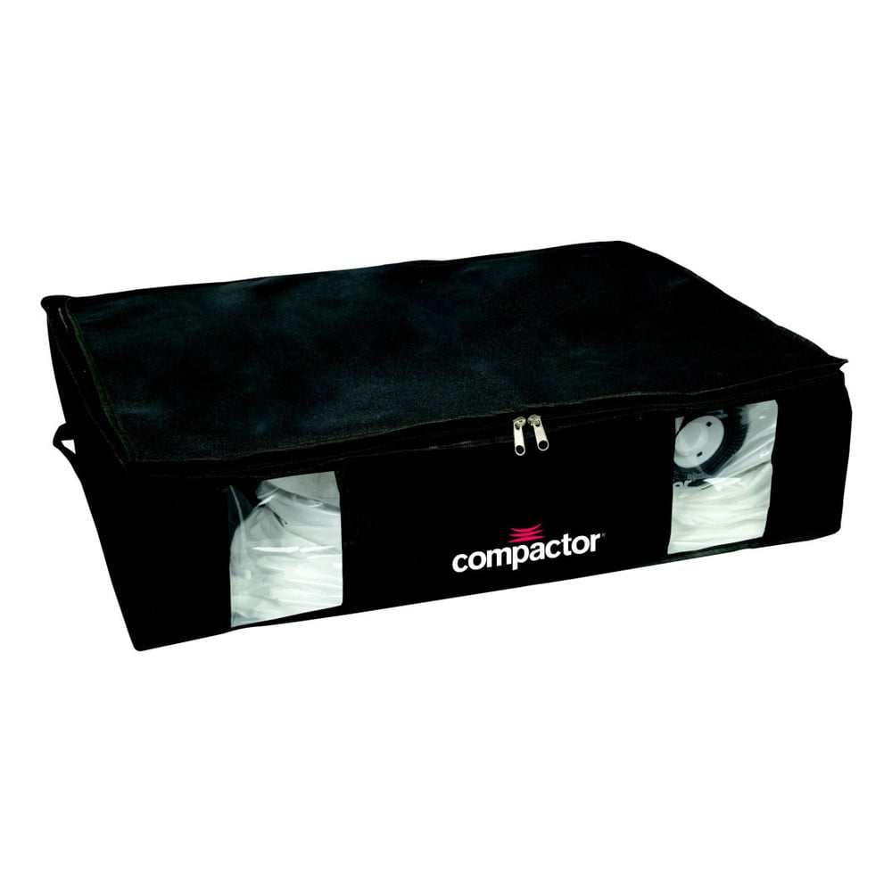 Čierny úložný box s vákuovým obalom Compactor Black Edition objem 145 l