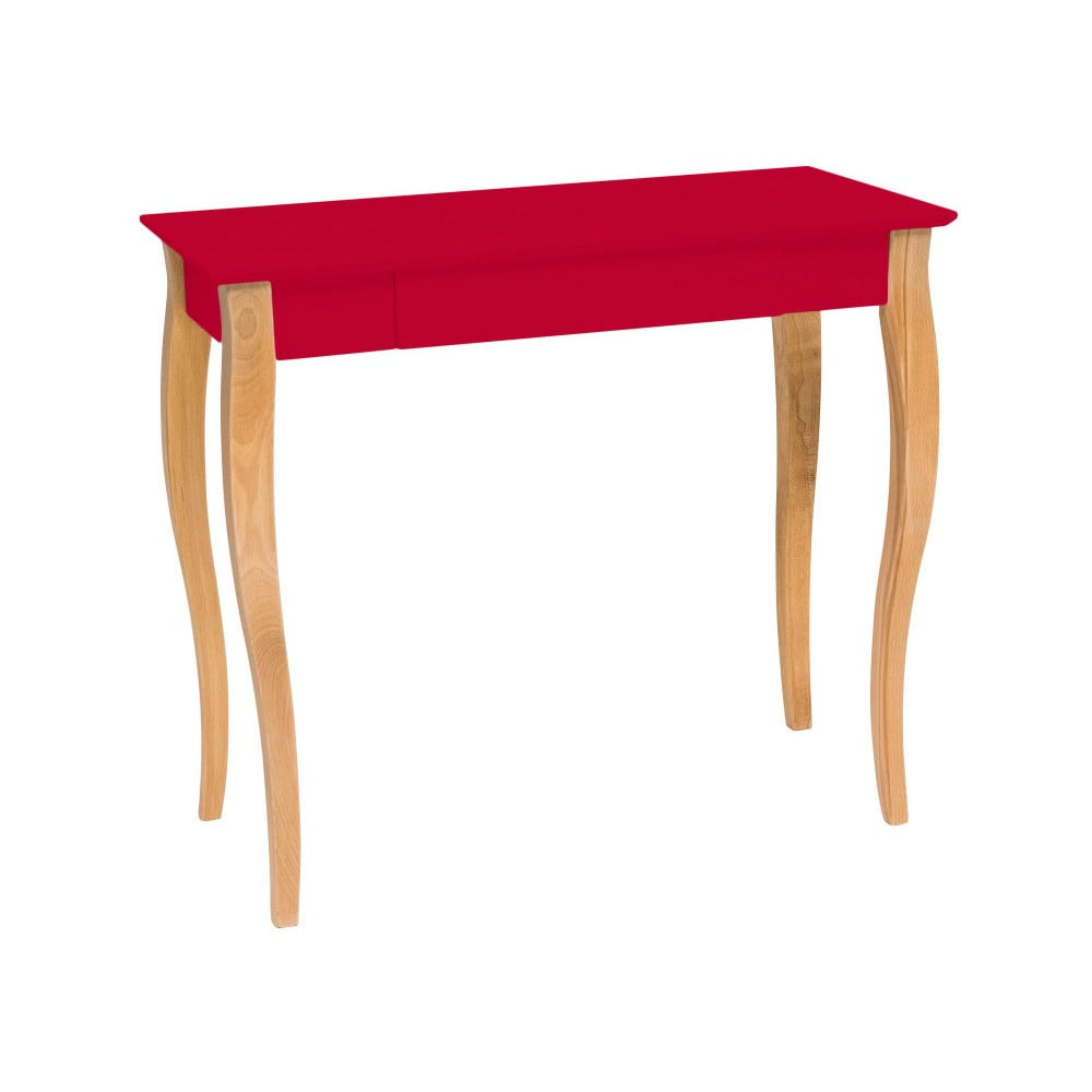 Červený písací stôl Ragaba Lillo šírka 85 cm