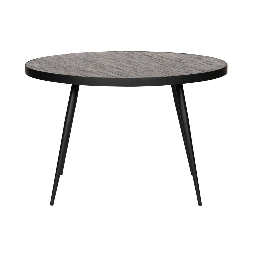 Čierny jedálenský stôl WOOOD Vic ⌀ 120 cm