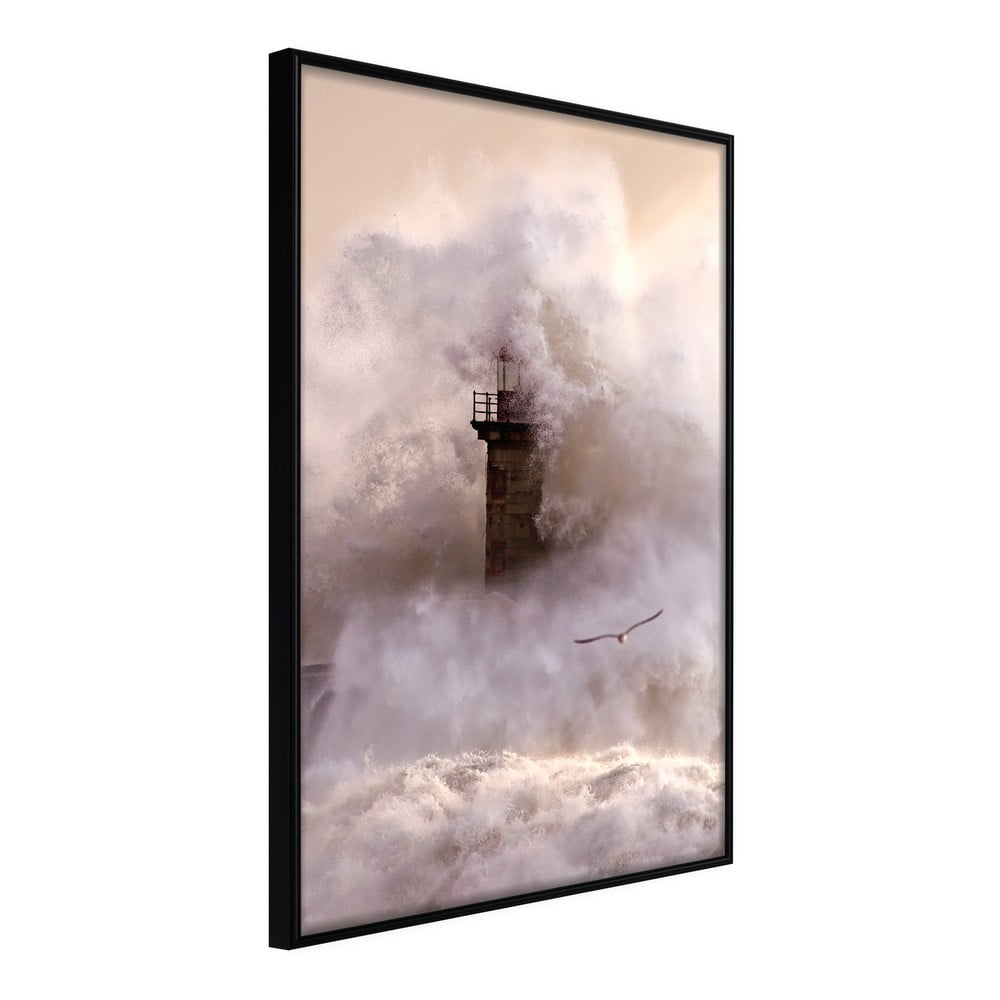 Plagát v ráme Artgeist Lighthouse During a Storm 40 x 60 cm