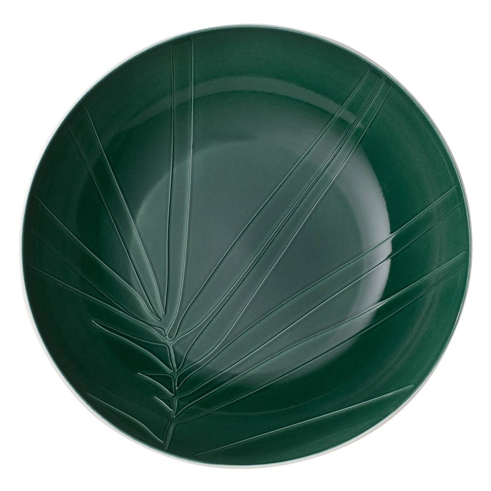 Bielo-zelená porcelánová servírovacia miska Villeroy  Boch Leaf ⌀ 26 cm