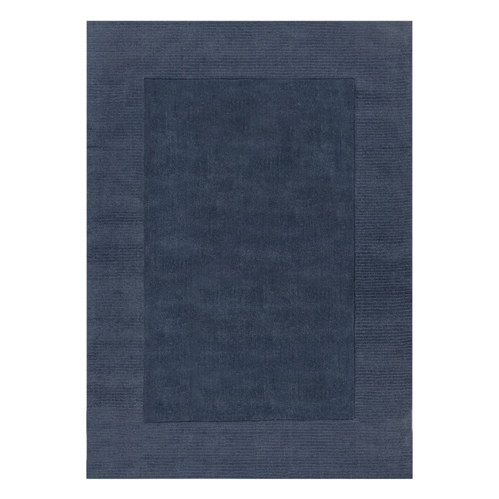 Tmavomodrý vlnený koberec Flair Rugs Siena 80 x 150 cm