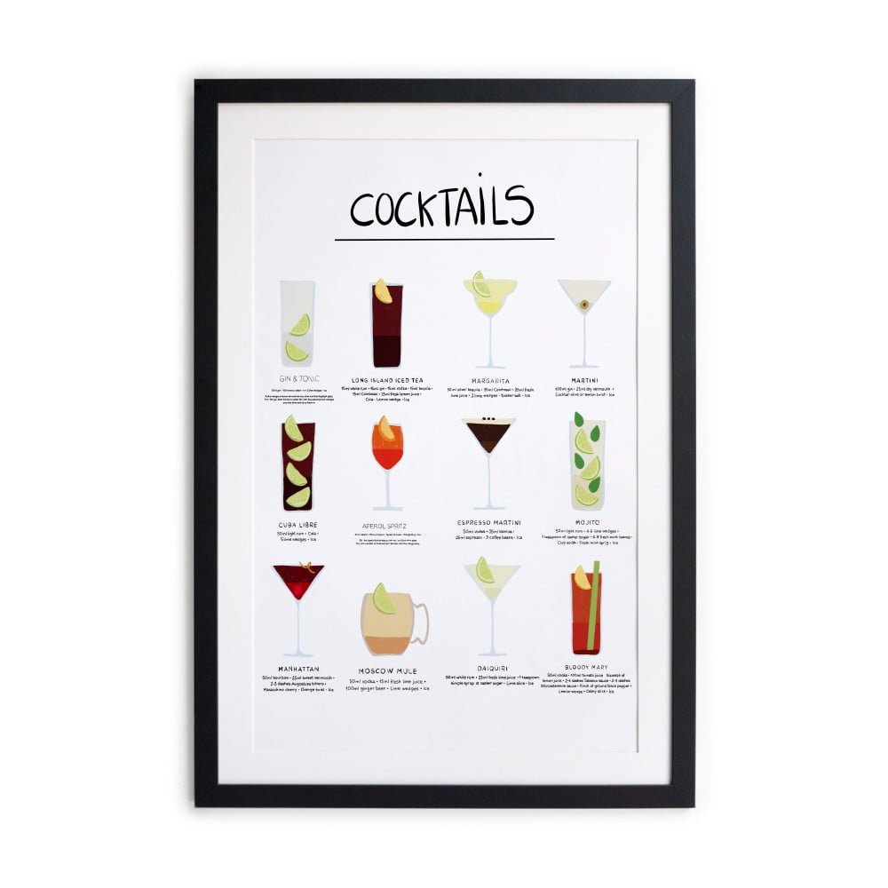 Zarámovaný plagát Really Nice Things Cocktail 65 x 45 cm