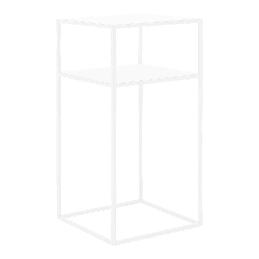 Biely odkladací poschodový stolík Custom Form Tensio 30 × 30 cm