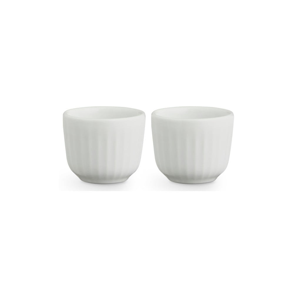 Súprava 2 bielych porcelánových misiek na vajíčka Kähler Design Hammershoi ⌀ 8 cm