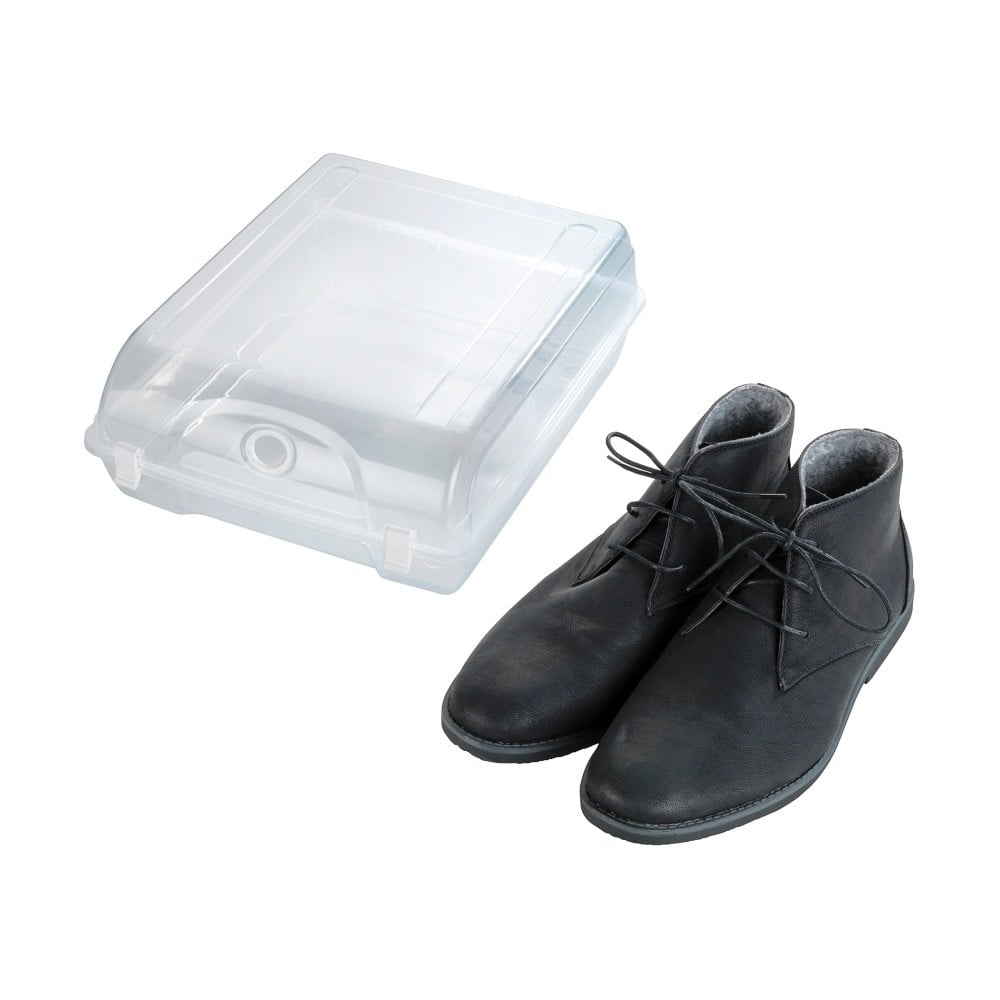 Transparentné úložný box na topánky Wenko Smart šírka 29 cm