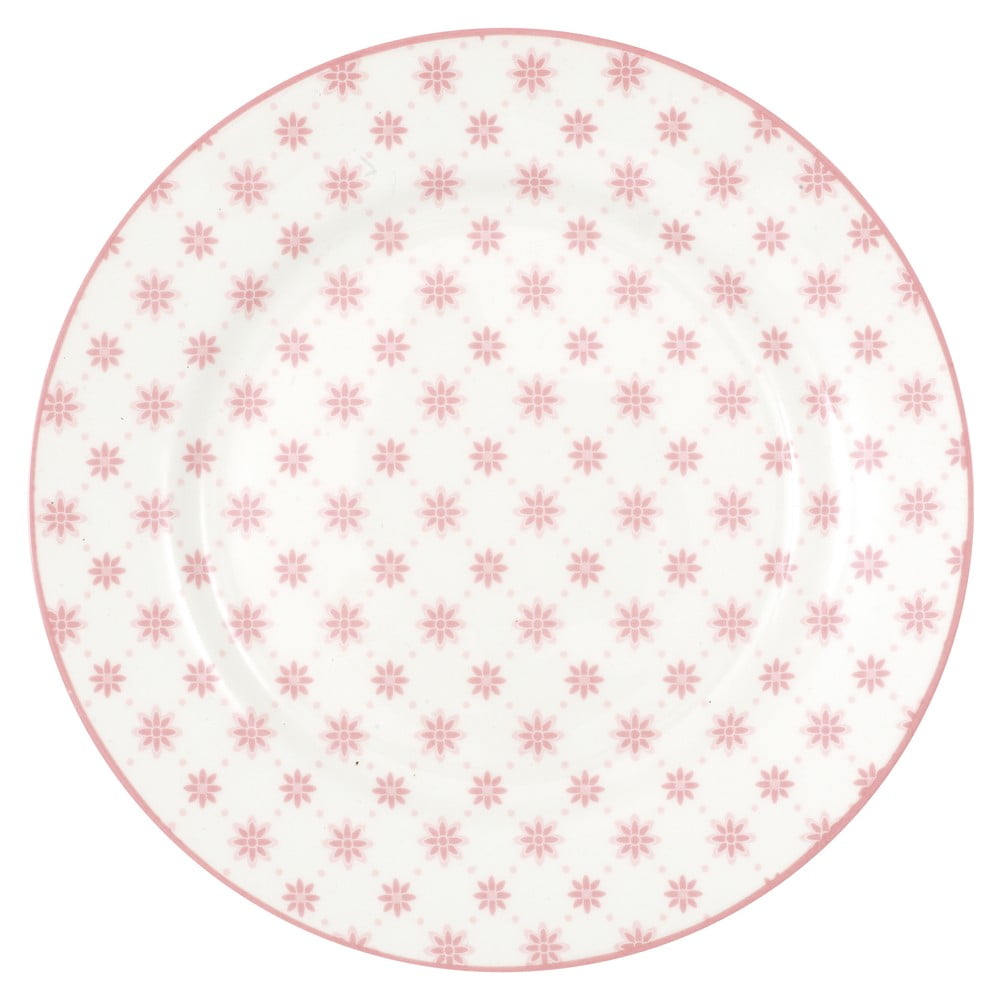 Ružový porcelánový dezertný tanier Green Gate Laurie ø 205 cm