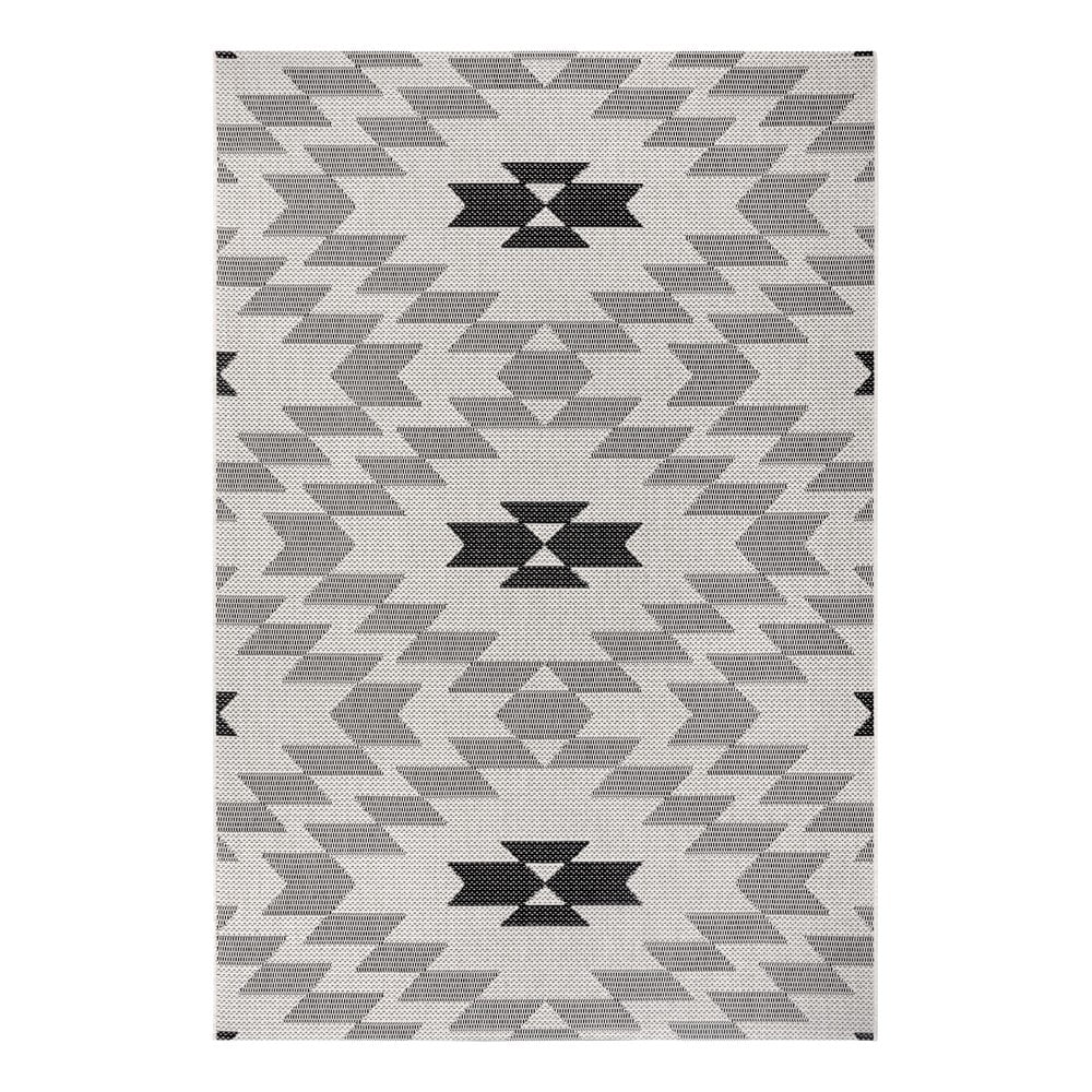 Čierno-biely vonkajší koberec Ragami Geo 200 x 290 cm