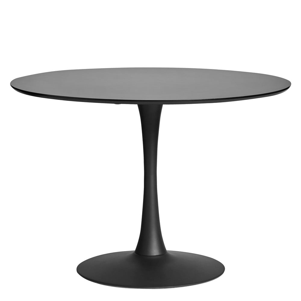 Okrúhly čierny jedálenský stôl Marckeric Oda ⌀ 110 cm