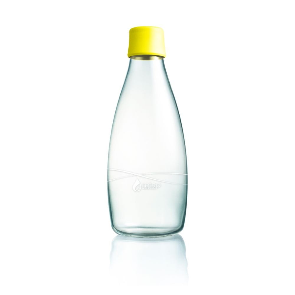 Žltá sklenená fľaša ReTap s doživotnou zárukou 800 ml