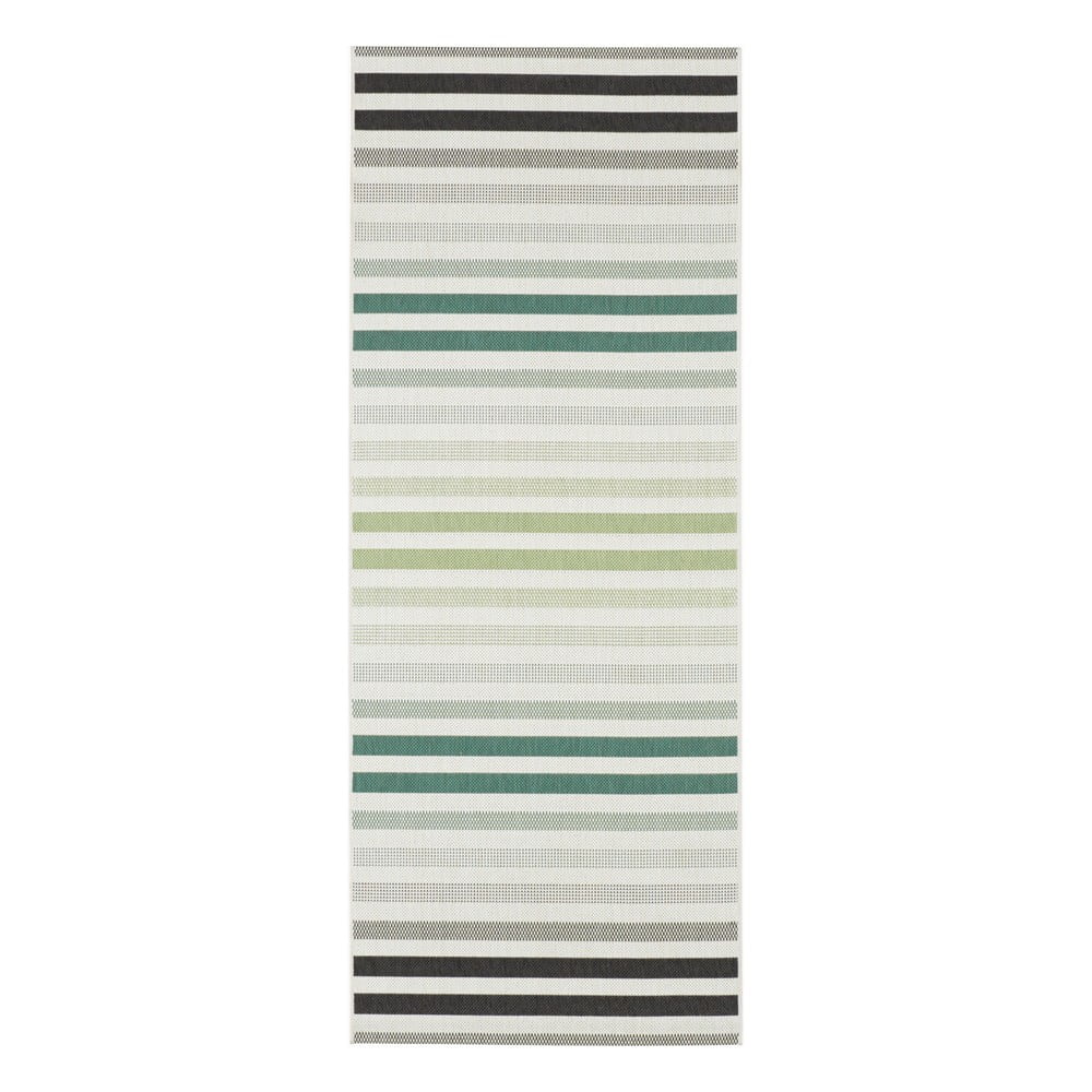 Zeleno-sivý vonkajší koberec NORTHRUGS Paros 80 x 200 cm