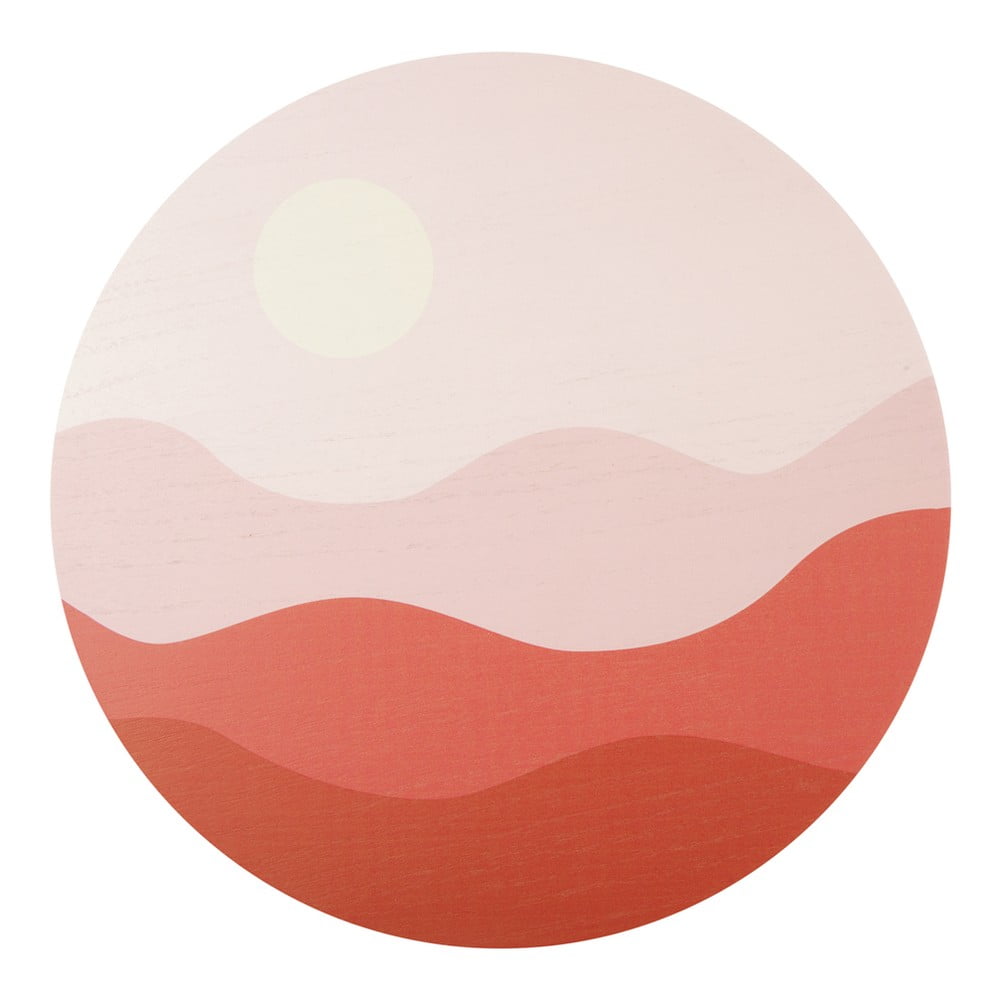 Ružovo-červený nástenný obraz PT LIVING Pink Sunset ø 40 cm