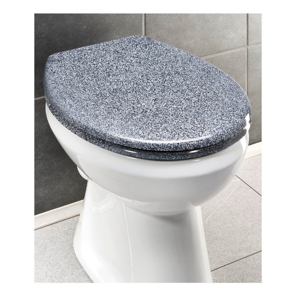 WC sedadlo v žulovom dekore s jednoduchým zatváraním Wenko Premium Ottana 452 x 376 cm