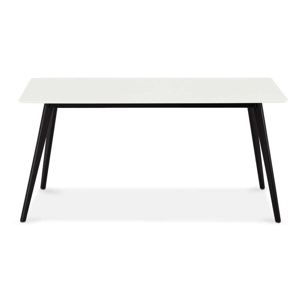 Biely jedálenský stôl s čiernymi nohami Furnhouse Life 160 x 90 cm
