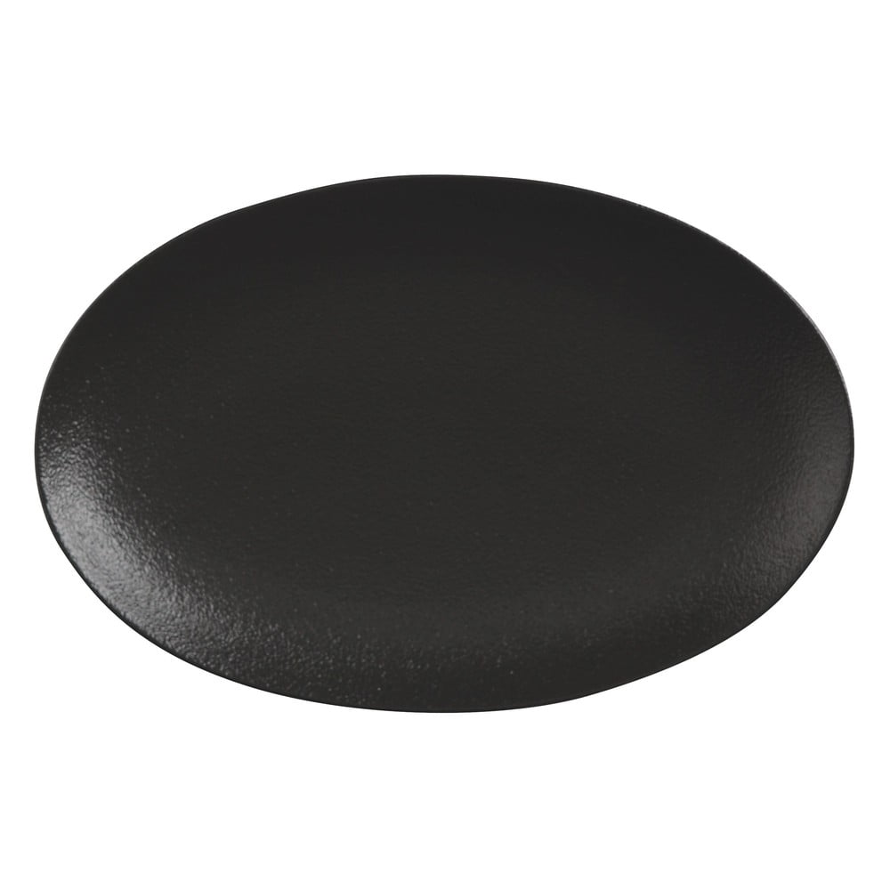 Čierny keramický tanier Maxwell  Williams Caviar 25 x 16 cm