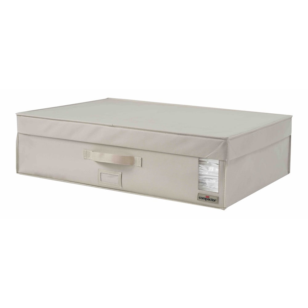 Béžový úložný box na oblečenie Compactor XXL Family 72 x 19 cm