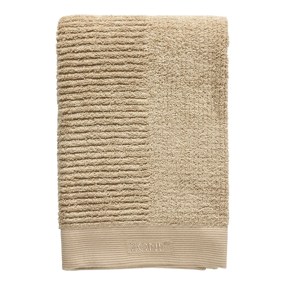 Tmavobéžový bavlnený uterák Zone Classic 100 x 50 cm
