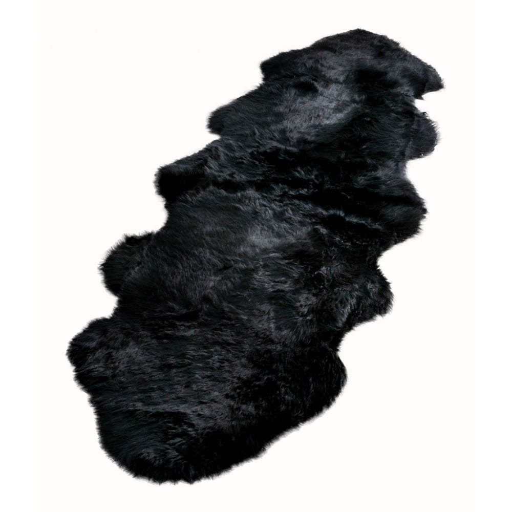 Čierna ovčia kožušina Native Natural Double 60 x 240 cm