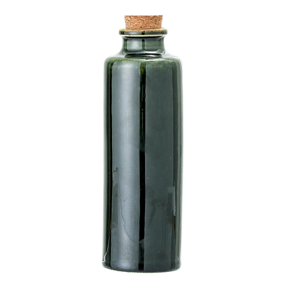 Zelená kameninová fľaša so zátkou Bloomingville Joelle 650 ml