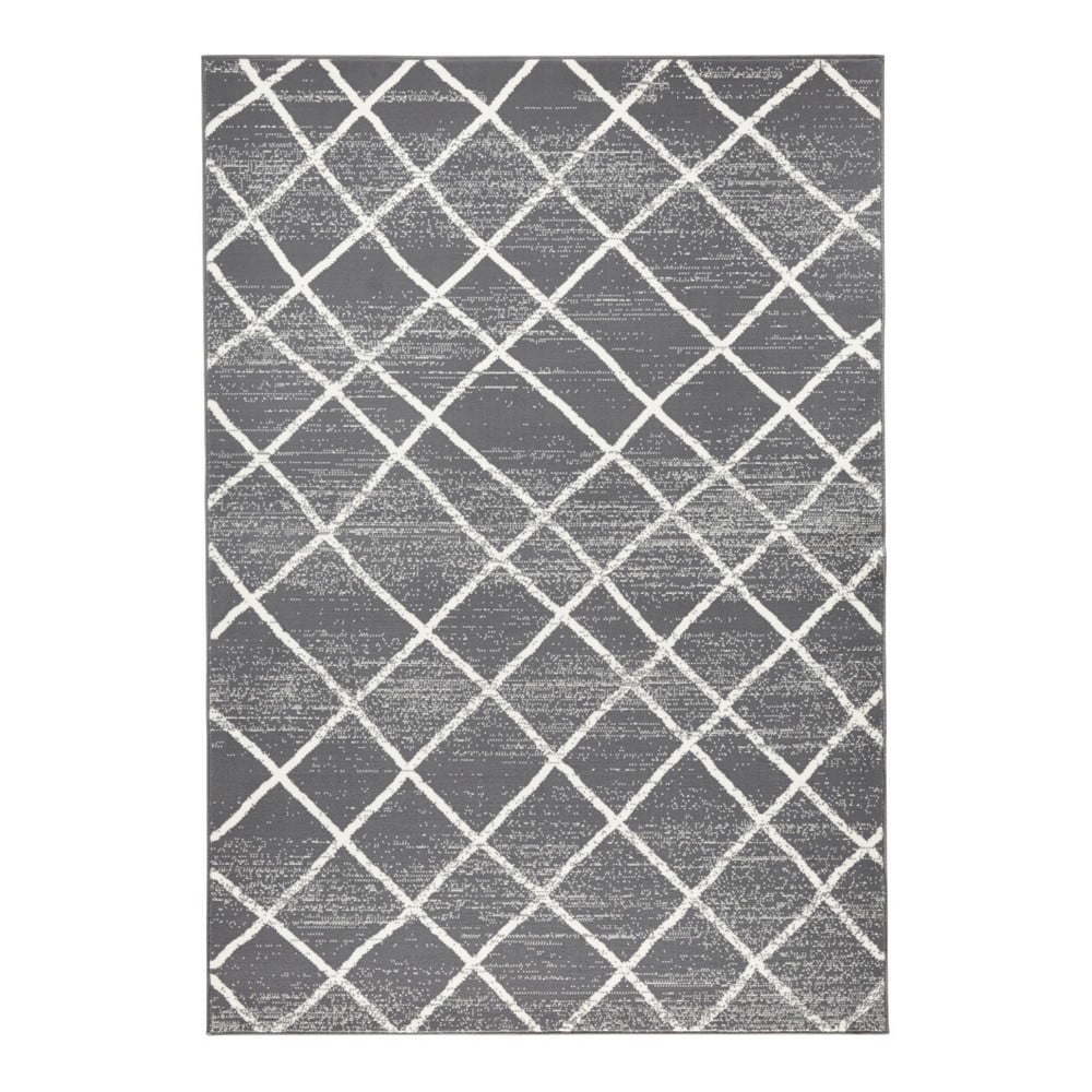 Tmavosivý koberec Zala Living Rhombe 200 × 290 cm