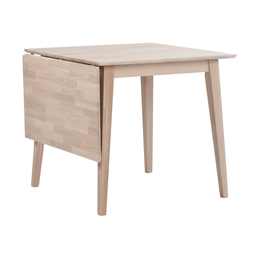 Matne lakovaný sklápací dubový jedálenský stôl Rowico Mimi 80 x 80 cm