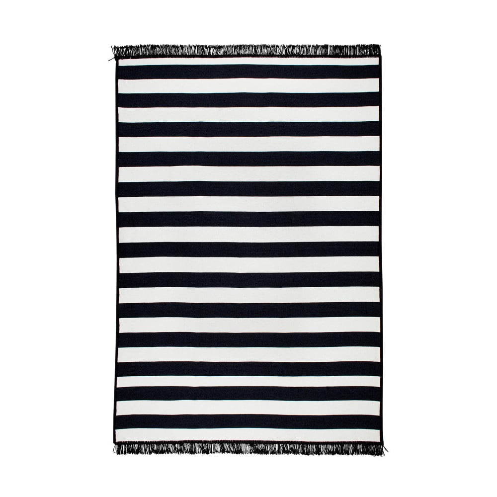 Čierno-biely obojstranný koberec Sentinus 120 × 180 cm