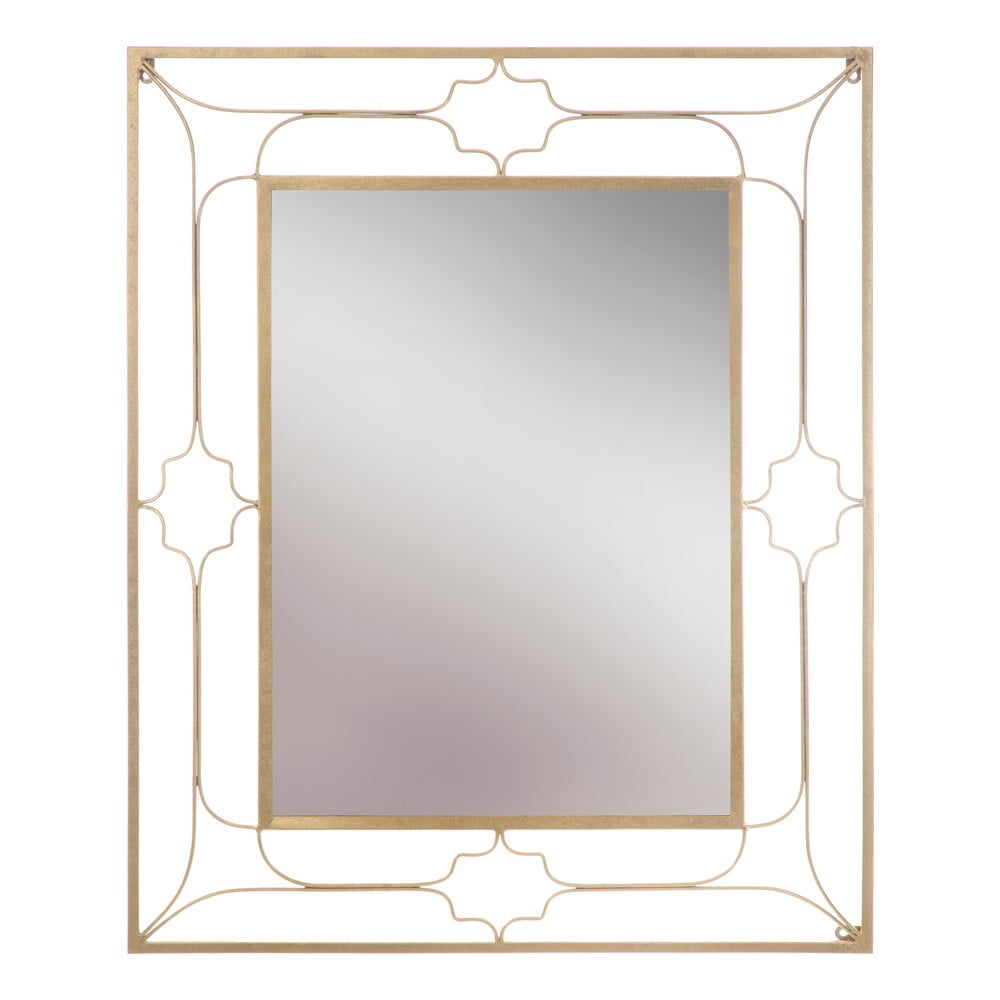 Nástenné zrkadlo v zlatej farbe Mauro Ferretti Balcony 80 × 100 cm