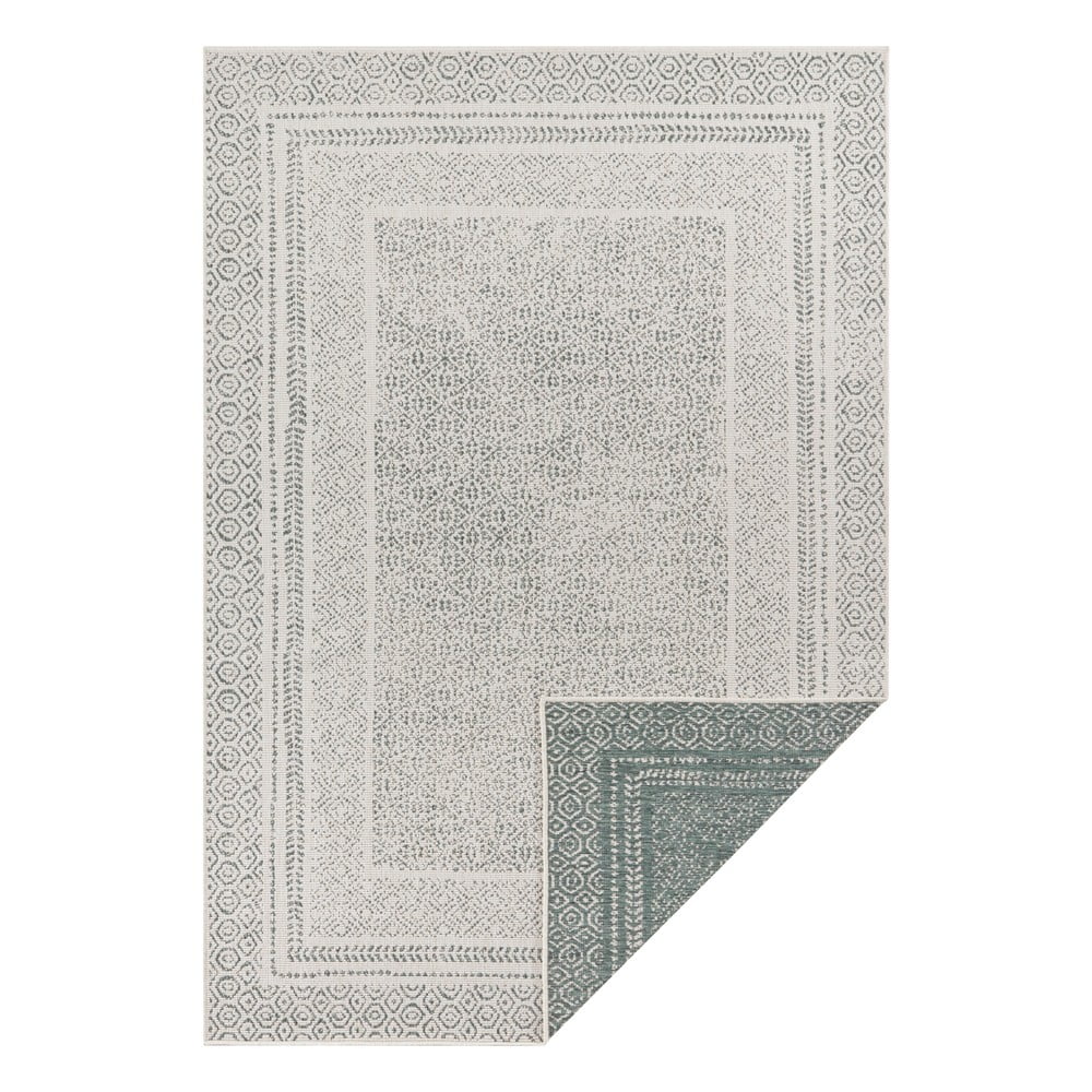 Zeleno-biely vonkajší koberec Ragami Berlin 120 x 170 cm